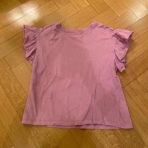 Zara Other - Zara Pink T-Shirt with Ruffles Size 11-12 Girls